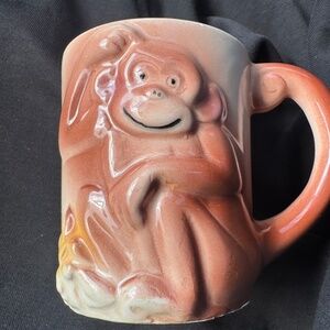 Antique ceramic Monkey mug
